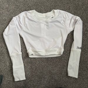 Bombshell crop sweatshirt with back cutout